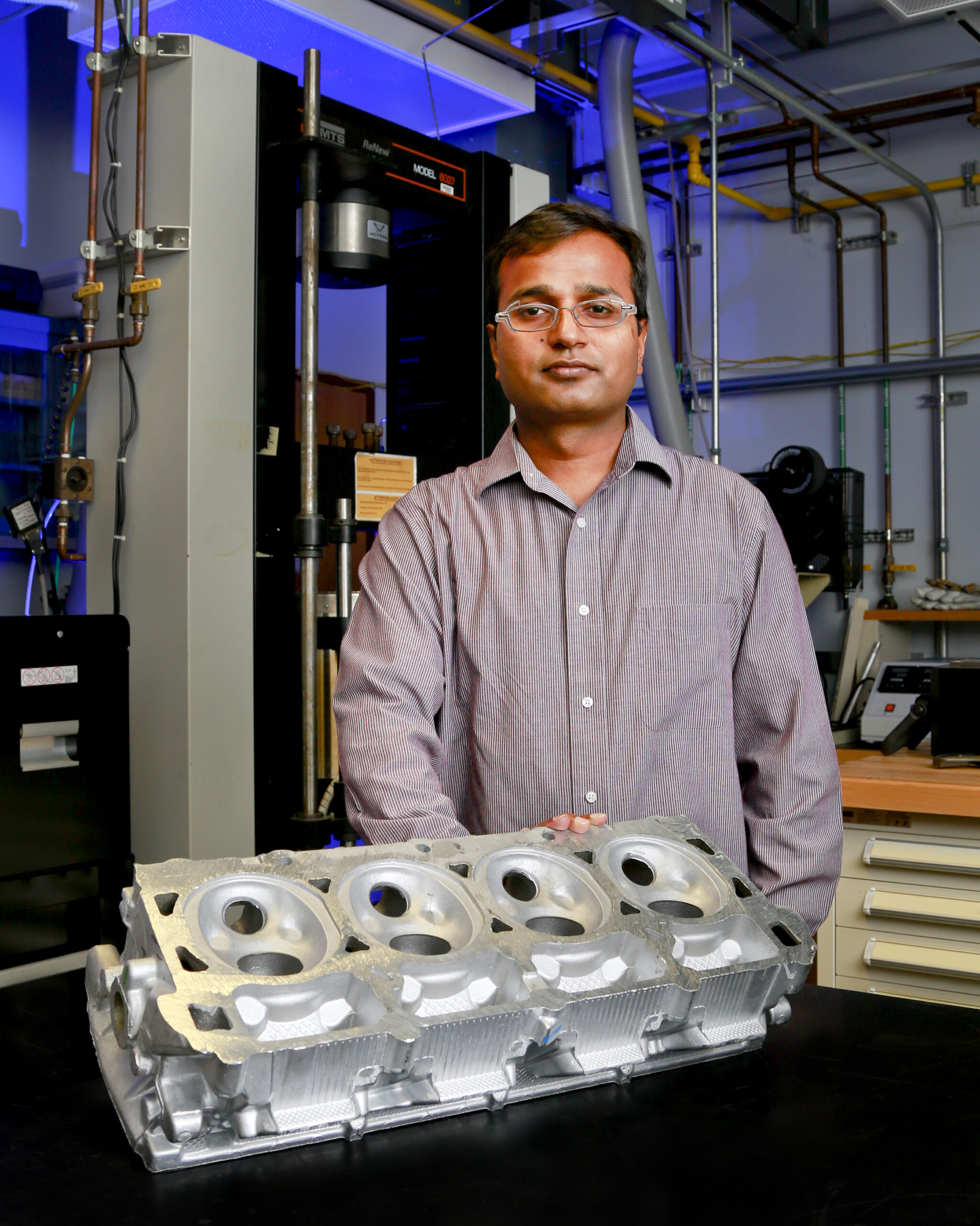 A team of researchers led by ORNL’s Amit Shyam is using high-performance computing to speed the development of new high-temperature aluminum alloys for automotive cylinder heads.