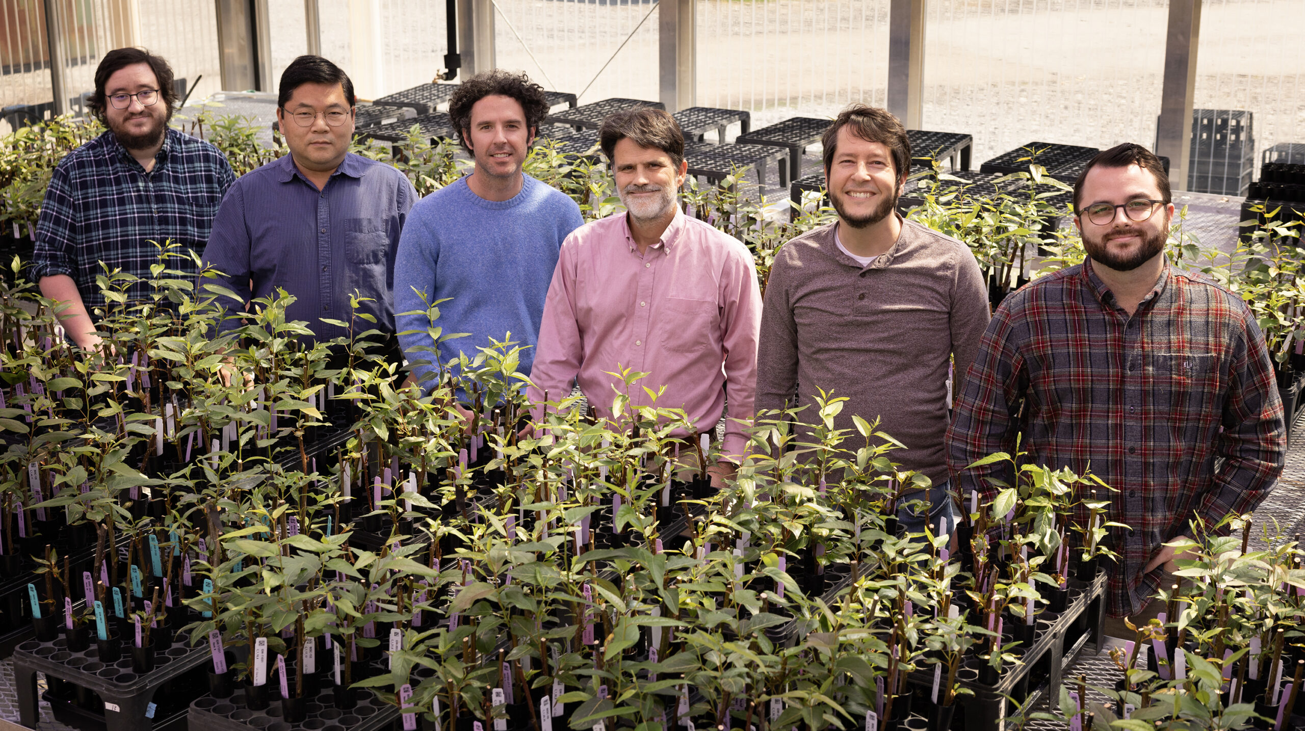 The collaboration between APPL and OLCF included staff from across ORNL: (from left) James “Jake” Wynne, Hong-Jun Yoon, Ryan Prout, Stanton Martin, Daniel Hop and Kellen Leland. Credit: Jeff Otto/ORNL, U.S. Dept. of Energy