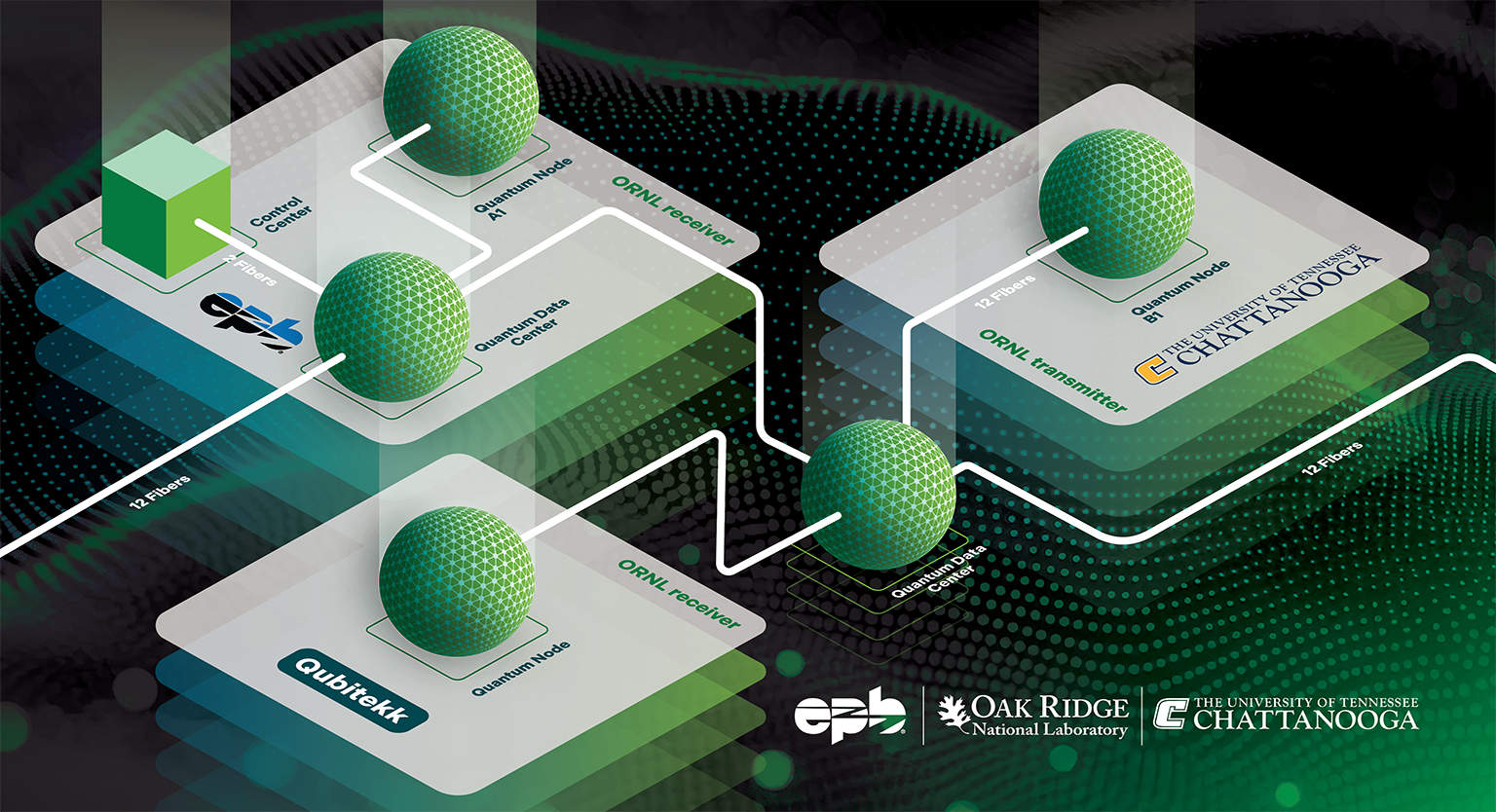 quantum network illustration