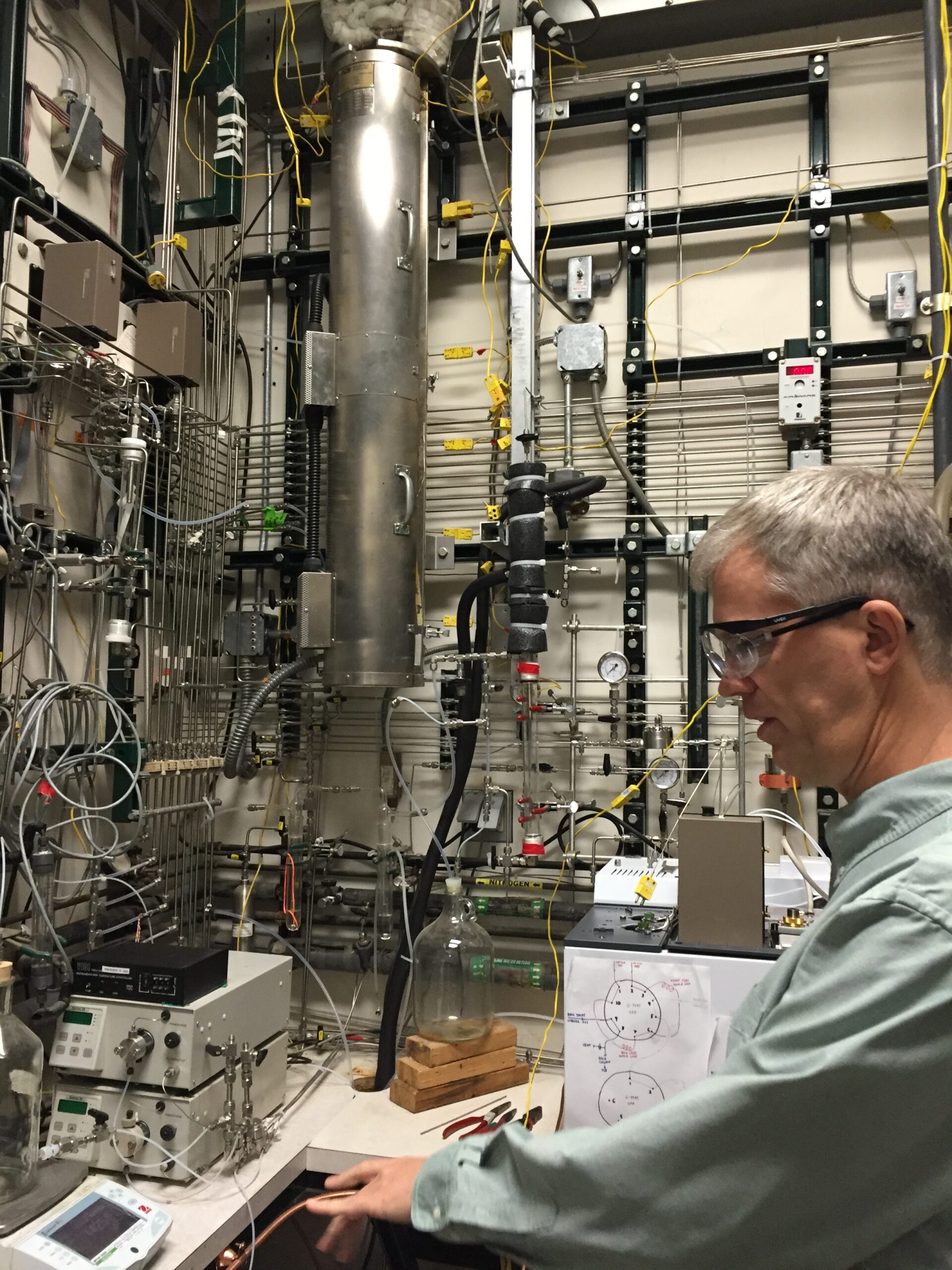 Vertimass LLC’s demonstration reactor for single-step ethanol conversion. Credit: Vertimass