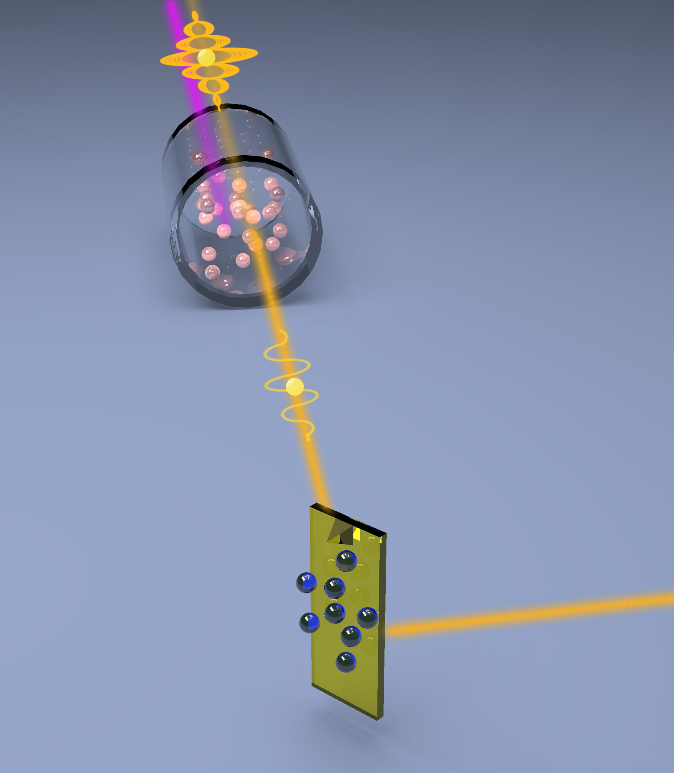 ORNL researchers developed a quantum, or squeezed, light approach for atomic force microscopy that enables measurement of signals otherwise buried by noise. Credit: Raphael Pooser/ORNL, U.S. Dept. of Energy