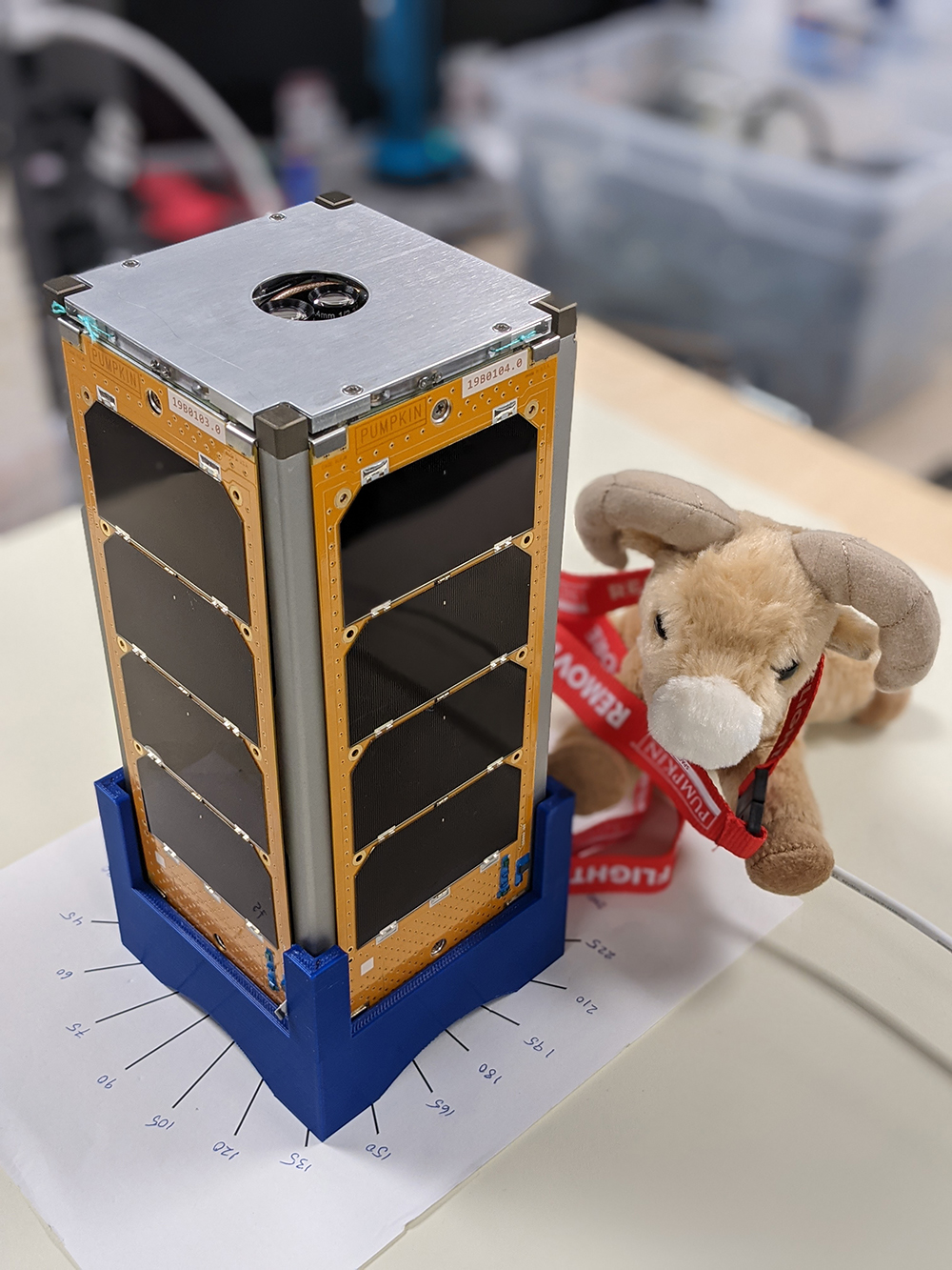 In March, Peter Thornton drove to Houston, Texas, to deliver the flight-ready RamSat to NASA for loading onto the spacecraft bound for the International Space Station. Credit: Ian Goethert/ORNL, U.S. Dept. of Energy