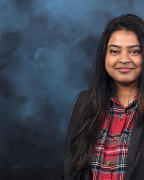 Portrait of Ankita Paul, postdoctoral research associate, facing the camera.