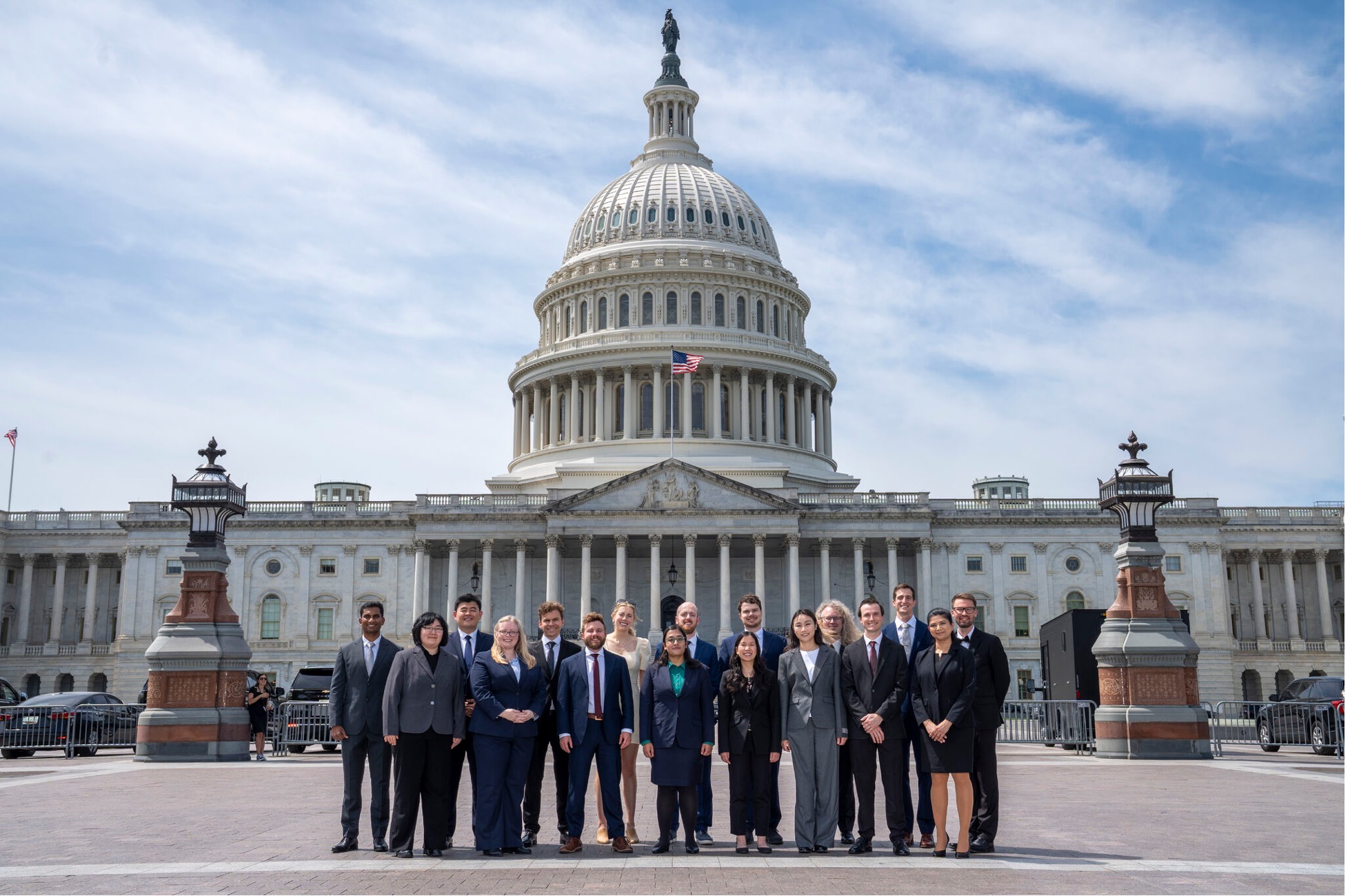 Researchers from the Department of Energy's national laboratories gather in front of the U.S. Capitol.